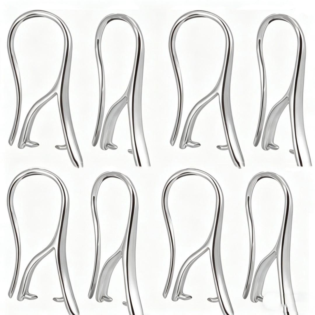 Jewelry Making Findings - 10/30 stuks wit met knijpbeugels verguld