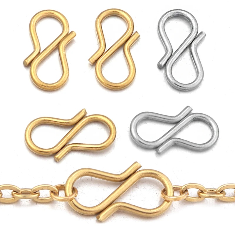 Jewelry Making Chain - 30 stuks roestvrijstalen S-vormige eindklemmen haken