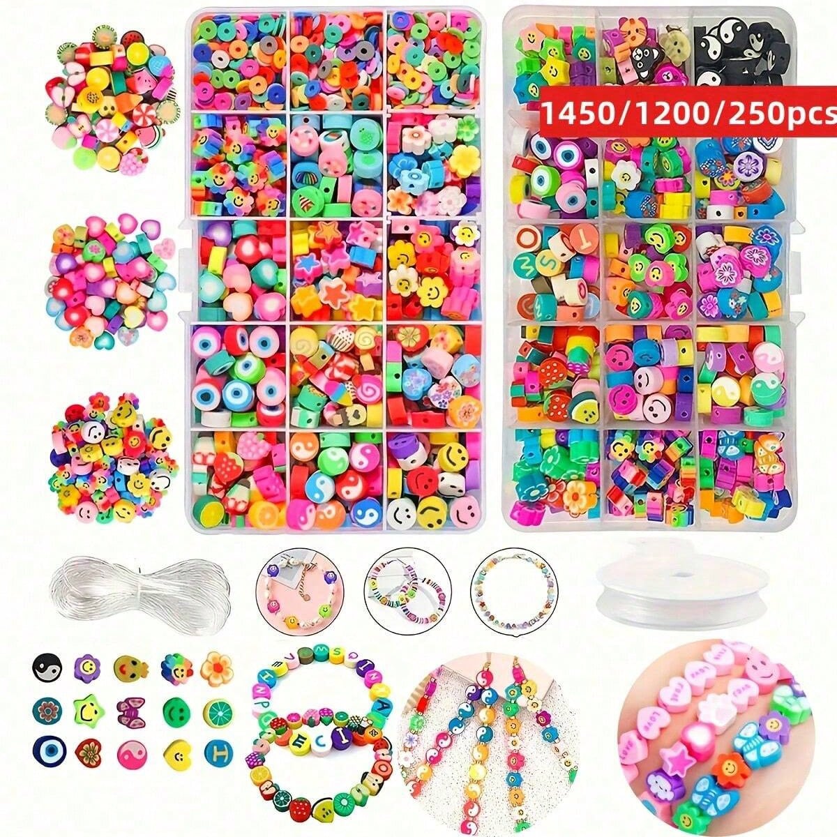 Bead Organizer Tray - 1450/1200/250 stuks polymeerklei kralenset, doos, bundel
