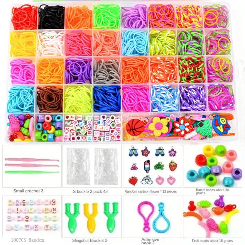 Jewelry Making For Beginners - 4300+ stuks 32-kleurig levendig gekleurd elastiekjesassortiment