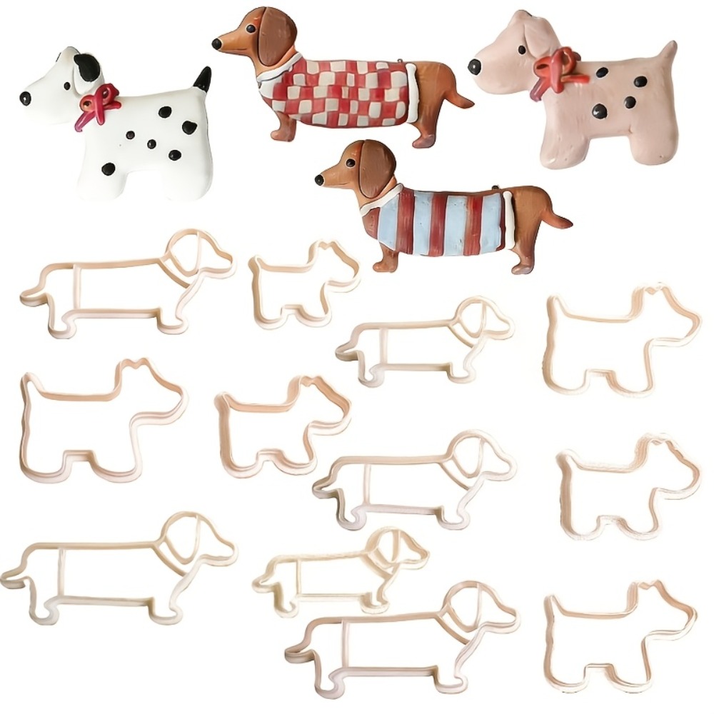Jewelry Making Techniques - 2 sets 6 stuks cartoonhondjes uit