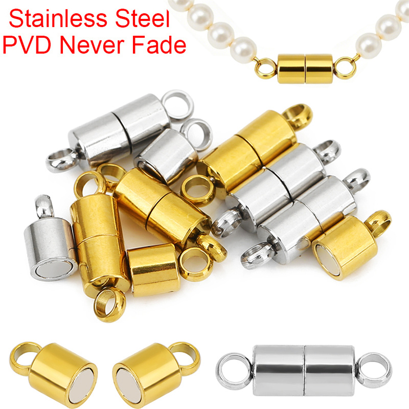Jewelry Making Findings - 2 stuks 14mm roestvrijstalen kettingsluitingen magnetische