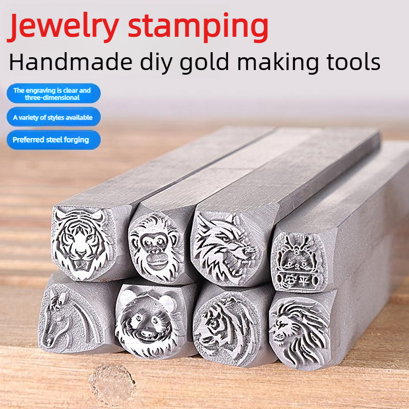 Jewelry Making Jig - Stalen stempelpons met dierenkop, gravurevorm met