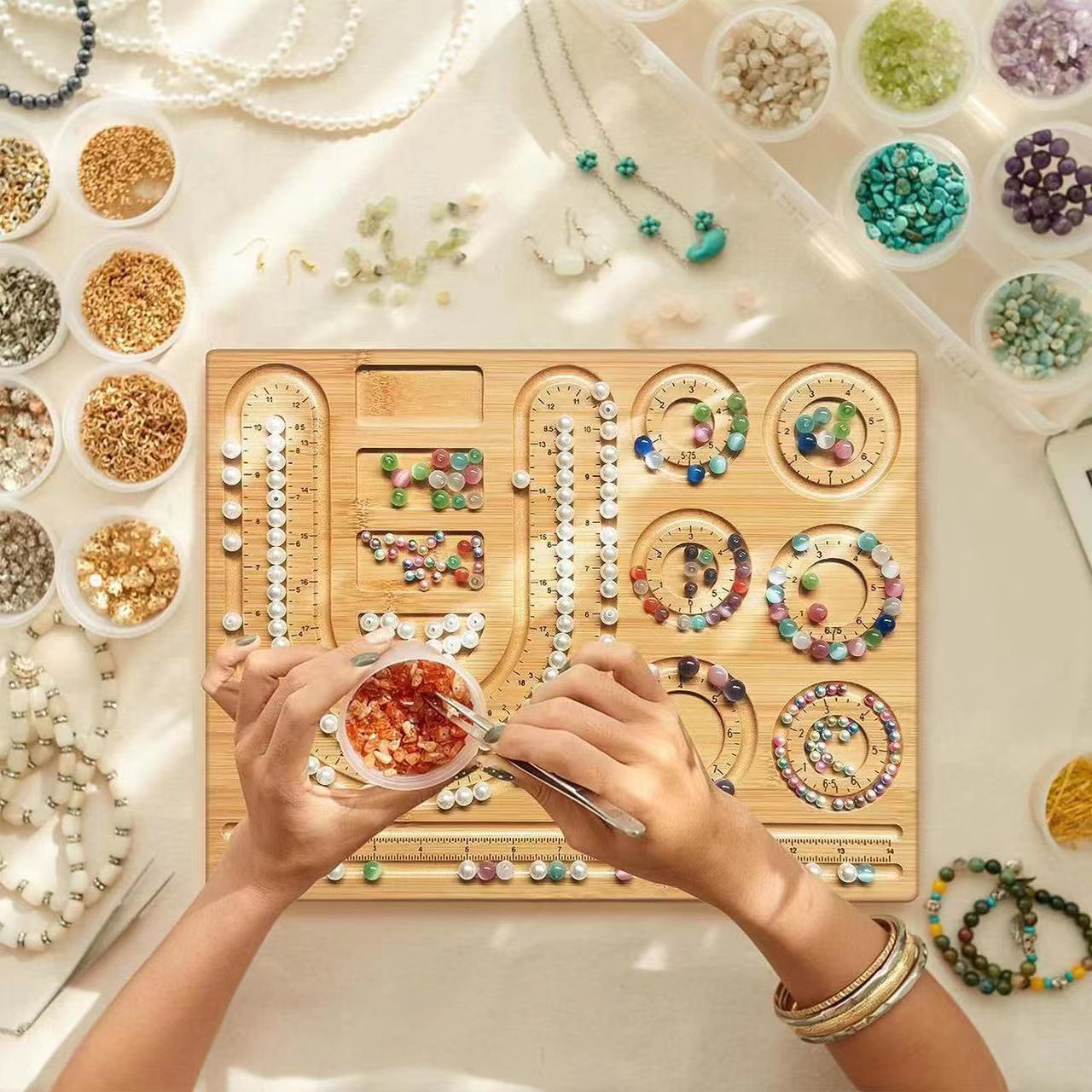 8-type houten gevlokte kralenb - Bead Organizer Tray recensie en prijs