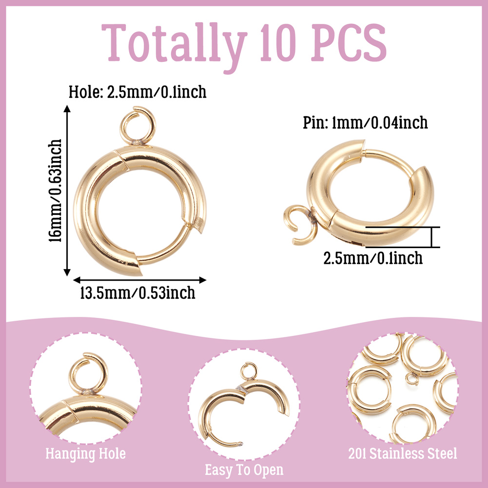 10 stuks 201 roestvrijstalen h - Jewelry Making Findings recensie en prijs