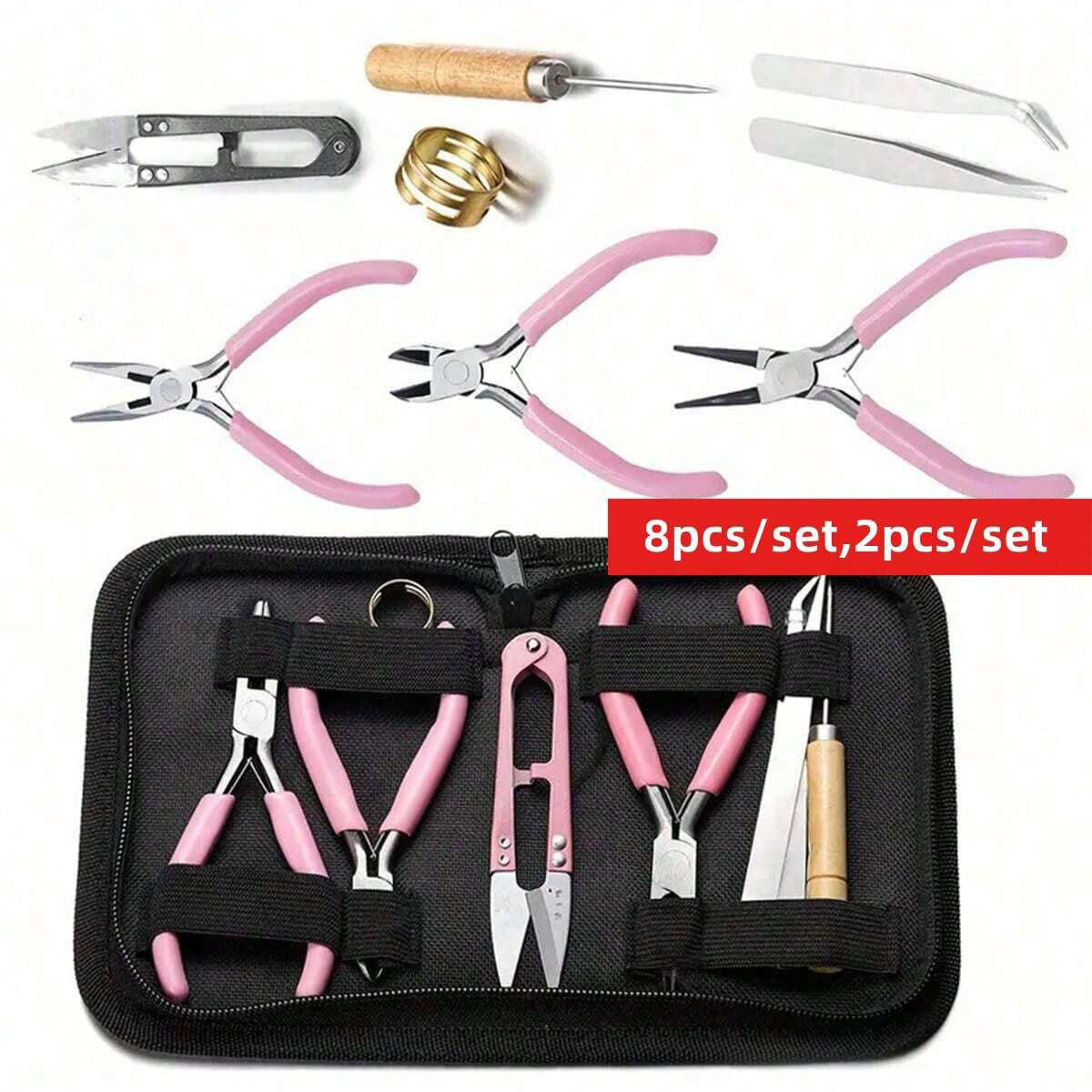 8 stuks/set, 2 stuks/set Roze  - Jewelry Making For Seniors recensie en prijs